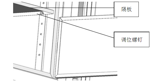 超低溫冰箱隔板調(diào)位螺釘示意圖